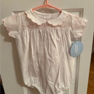 Little English Girls Bubble Romper